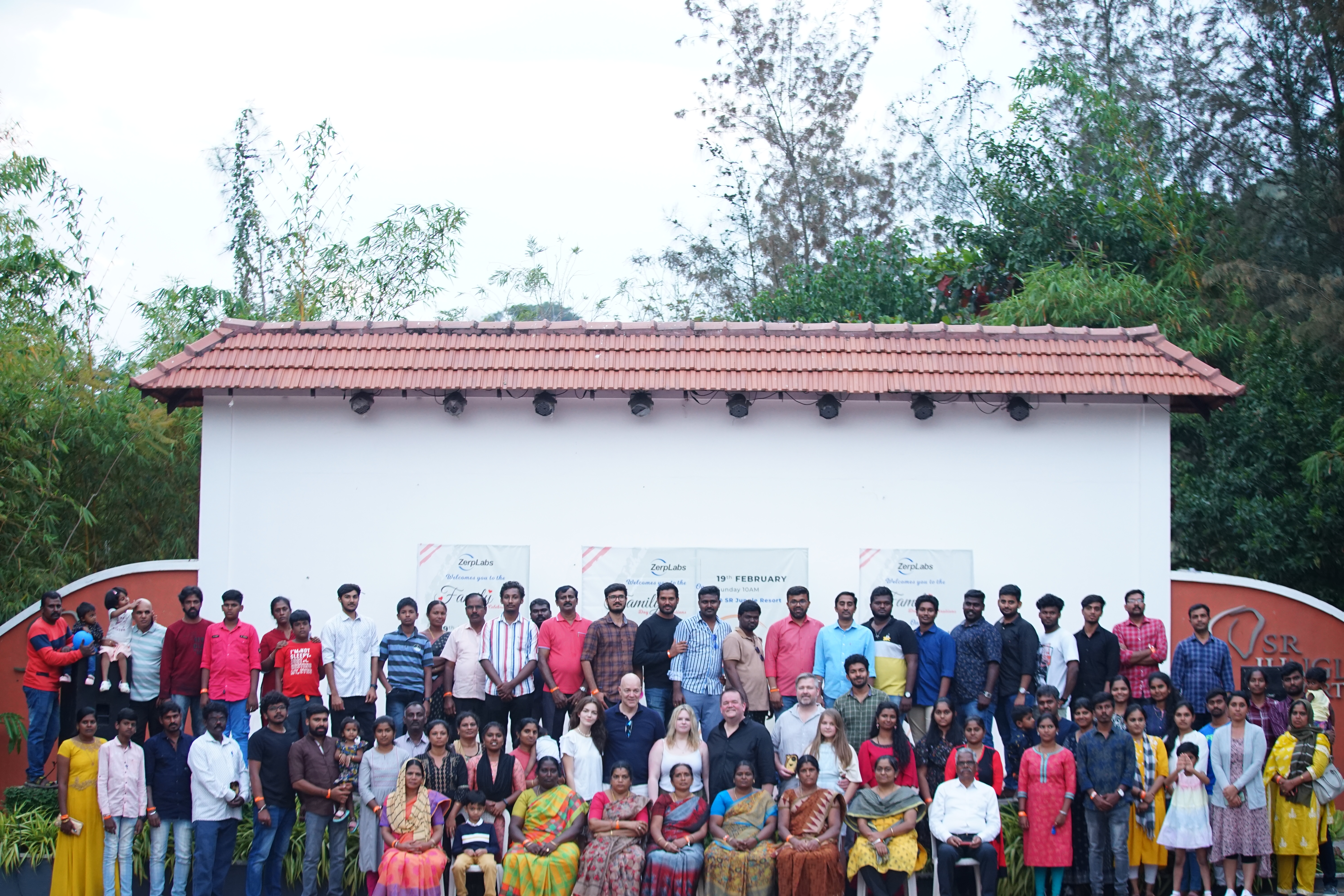 Zerp Labs team and families at an outdoor company gathering